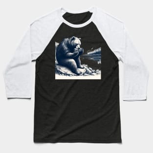 Bear Playing Harmonica Baseball T-Shirt